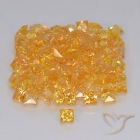 Zafiro Oro natural de 0.18 ct, Cuadrado, VVS-VS