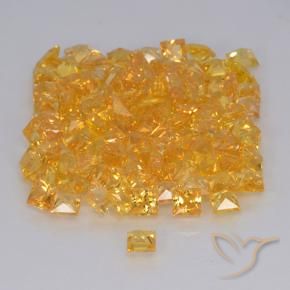 Zafiro Oro natural de 0.18 ct, Cuadrado, VVS-VS