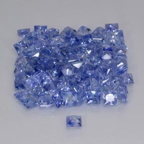 Zafiro Azul púrpura eléctrico natural de 0.19 ct, Cuadrado, VVS-VS