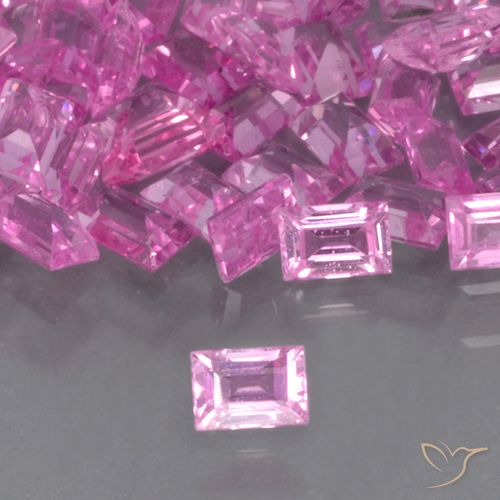 0.11ct Natural Púrpura medio Zafiro, Corte Baguette, VS