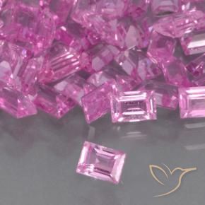 Zafiro Púrpura medio natural de 0.11 ct, Corte Baguette, VS