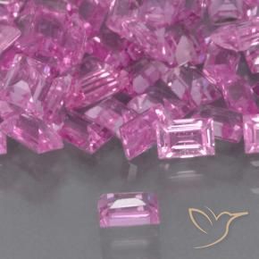 Zafiro Púrpura medio natural de 0.11 ct, Corte Baguette, VS