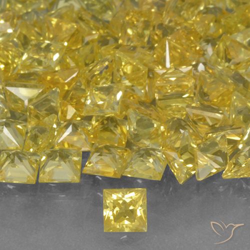 0.17ct Natural Amarillo Zafiro, Cuadrado, VVS-VS