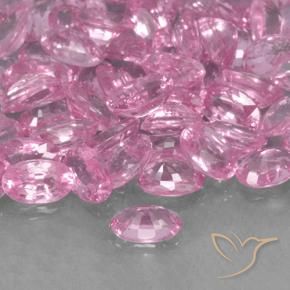 Zafiro Rosado intenso natural de 0.31 ct, Ovalada, VVS-VS