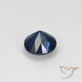 Zafiro Azul noche natural de 0.58 ct, Redondo, VVS-VS
