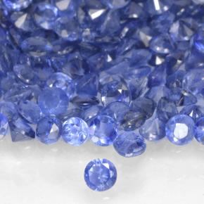 Zafiro Azul pastel natural de 0.01 ct, Redondo, VS