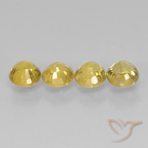 Gemas de Zafiro Dorado natural de 1.47 ct, Redondo, VS