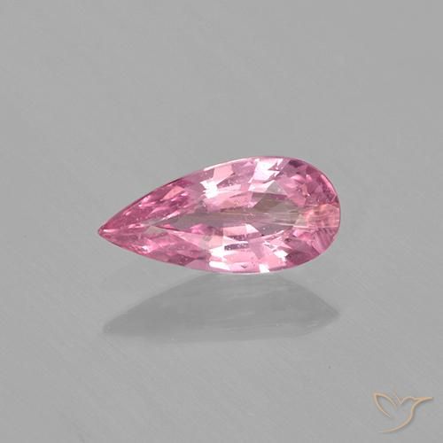 0.58ct Natural Rosado medio Zafiro, En forma de pera, VS