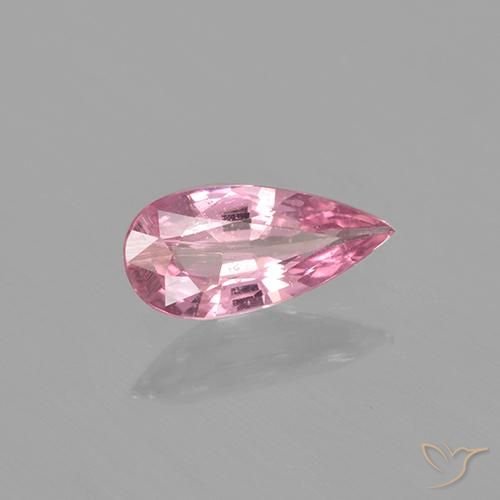 Zafiro Rosado medio natural de 0.58 ct, En forma de pera, VS