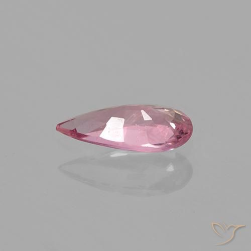 Zafiro Rosado medio natural de 0.58 ct, En forma de pera, VS