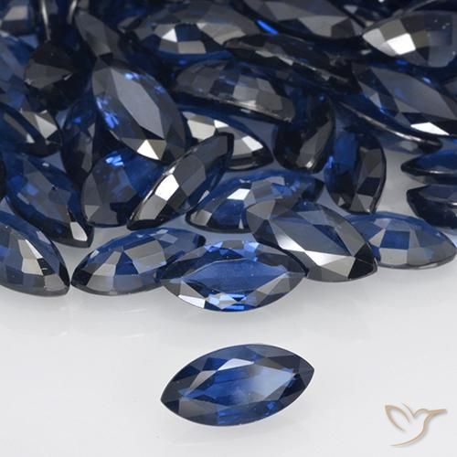 Zafiro Azul marino natural de 0.67 ct, Marquesa, VVS-VS