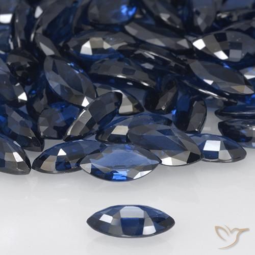 Zafiro Azul marino natural de 0.67 ct, Marquesa, VVS-VS