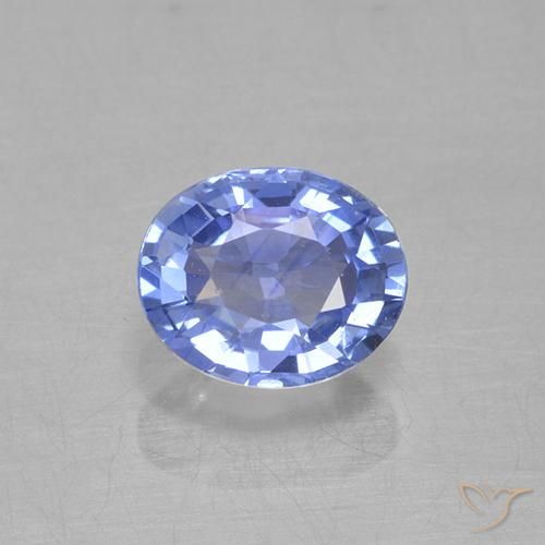 0.63ct Natural Azul pastel Zafiro, Ovalada, VVS-VS