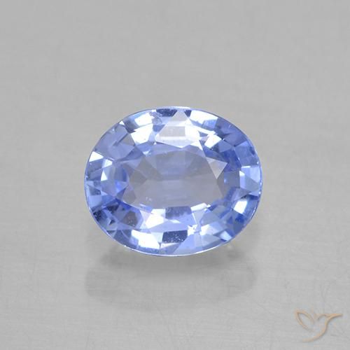 0.67ct Natural Azul claro Zafiro, Ovalada, VVS-VS