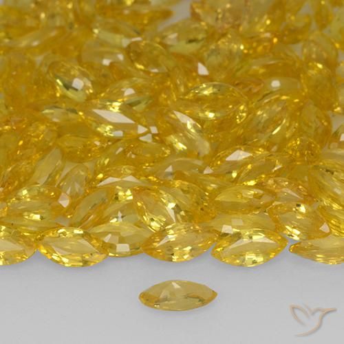 Zafiro Dorado natural de 0.20 ct, Marquesa, VVS-VS