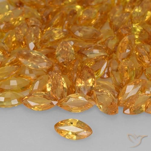 Zafiro Oro natural de 0.20 ct, Marquesa, VVS-VS