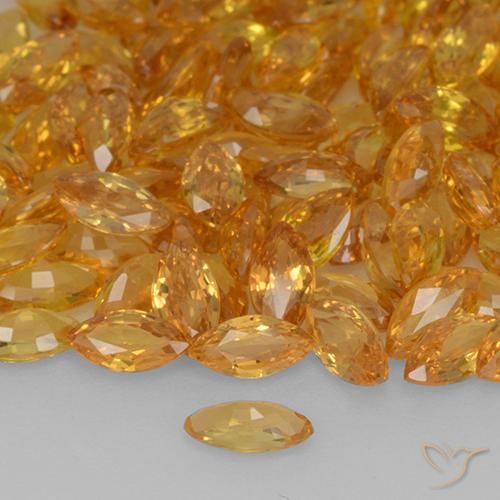 Zafiro Oro natural de 0.20 ct, Marquesa, VVS-VS