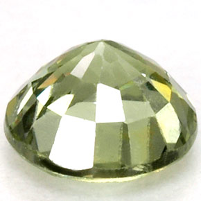 Zafiro verde natural de 1,24 ct, corte redondo, VS