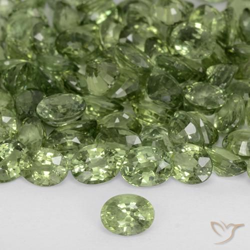 0.24ct Natural Verde oscuro Zafiro, Ovalada, VVS-VS