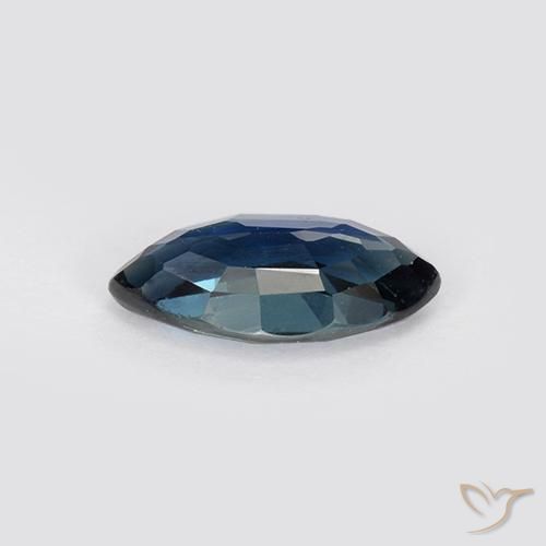 Zafiro Azul marino intenso natural de 0.77 ct, Marquesa, VS