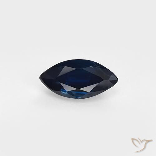 0.96ct Natural Azul oscuro Zafiro, Marquesa, VVS-VS