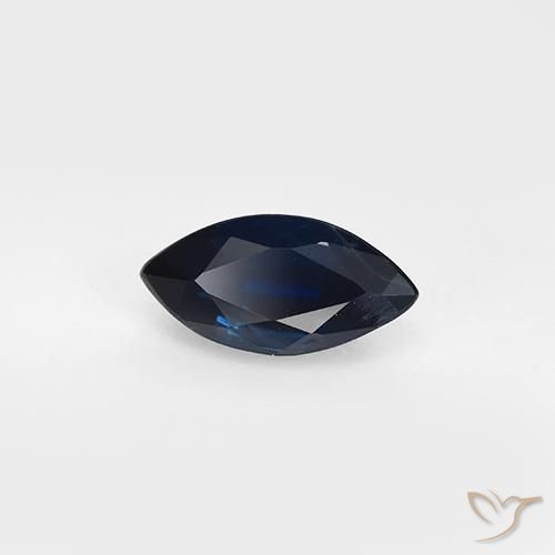 Zafiro Azul oscuro natural de 0.96 ct, Marquesa, VVS-VS