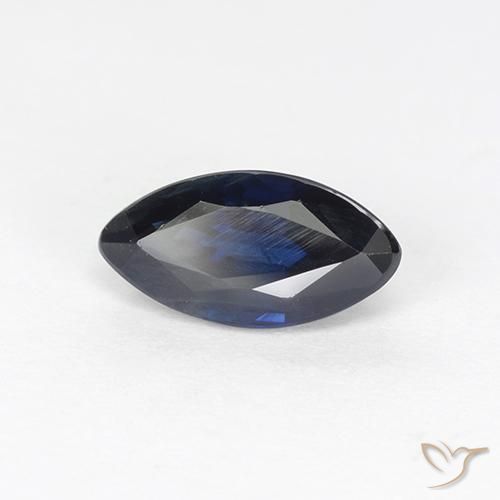 Zafiro Azul crepúsculo natural de 0.92 ct, Marquesa, VS