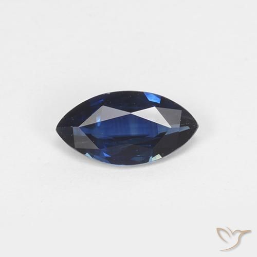 Zafiro Azul marino natural de 0.96 ct, Marquesa, VVS-VS