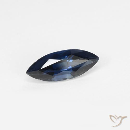 Zafiro Azul crepúsculo natural de 0.97 ct, Marquesa, VS