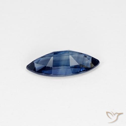 Zafiro Azul crepúsculo natural de 0.97 ct, Marquesa, VS