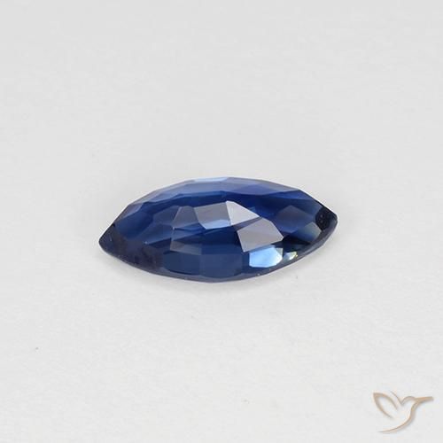 Zafiro Azul crepúsculo natural de 0.81 ct, Marquesa, VVS-VS