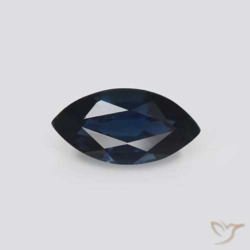 1.17ct Natural Azul negruzco Zafiro, Marquesa, VVS-VS