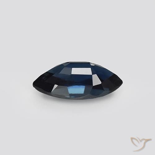Zafiro Azul negruzco natural de 1.17 ct, Marquesa, VVS-VS