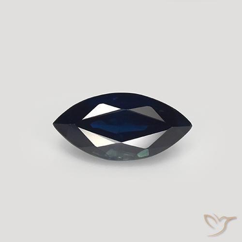 1.07ct Natural Azul negruzco Zafiro, Marquesa, VVS-VS
