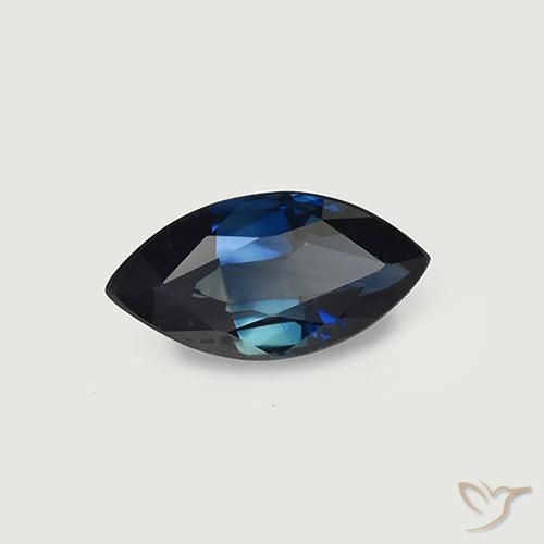 Zafiro Azul noche natural de 1.03 ct, Marquesa, VVS-VS