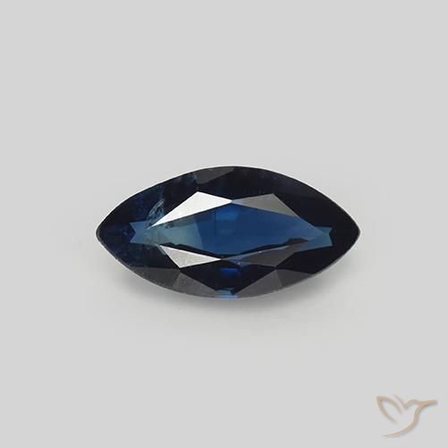 1.02ct Natural Azul oscuro Zafiro, Marquesa, VS