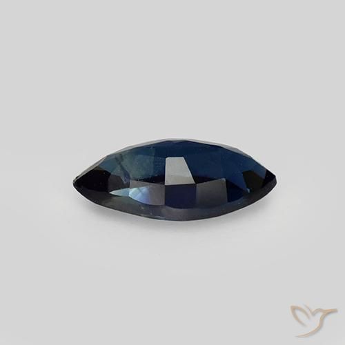 Zafiro Azul oscuro natural de 1.02 ct, Marquesa, VS