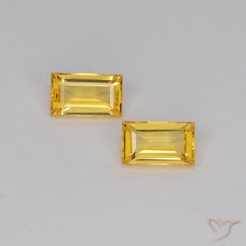 0.75ctw Natural Dorado Zafiro, Corte Baguette, VS