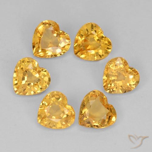 1.51ctw Natural Naranja dorado intenso Zafiro, Corazón, VS