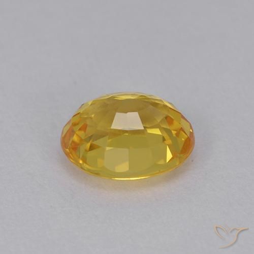 Zafiro Dorado natural de 0.99 ct, Ovalada, VVS
