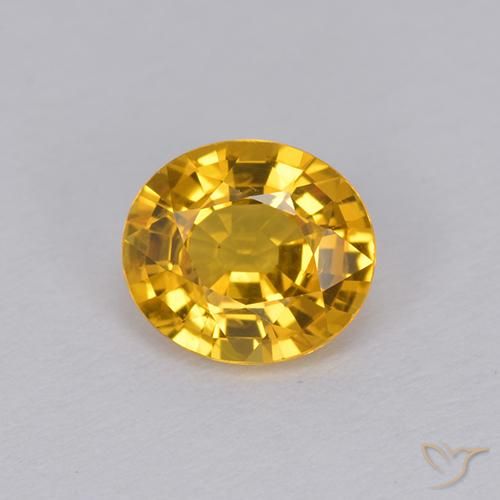 1.05ct Natural Dorado oscuro Zafiro, Ovalada, VVS-VS