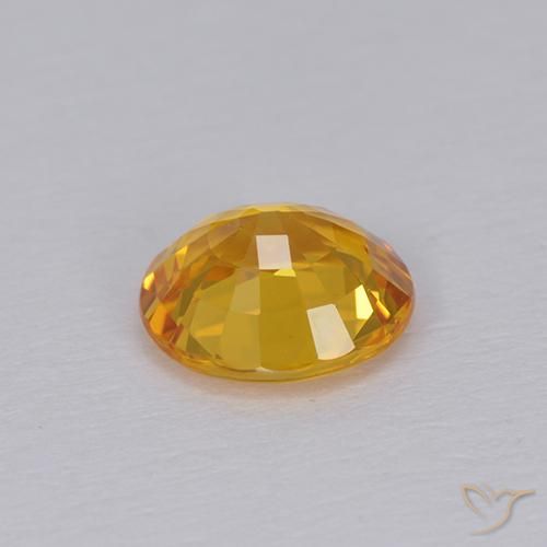 Zafiro Dorado oscuro natural de 1.05 ct, Ovalada, VVS-VS
