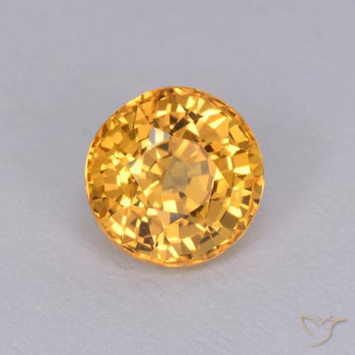 Zafiro Oro natural de 1.05 ct, Redondo, VVS