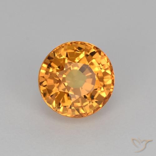Zafiro Oro natural de 1.17 ct, Redondo, VVS