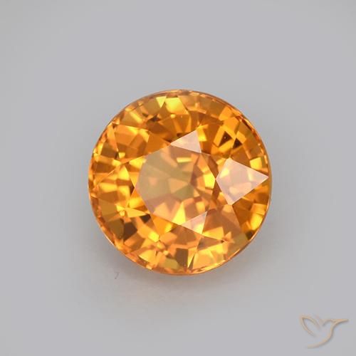Zafiro Oro natural de 1.24 ct, Redondo, VVS