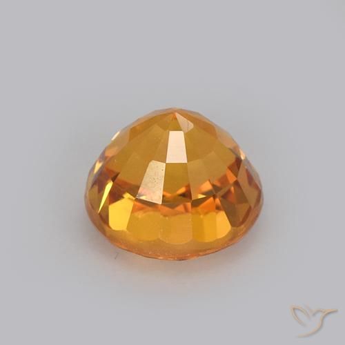 Zafiro Oro natural de 1.24 ct, Redondo, VVS