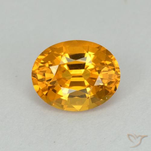 1.15ct Natural Dorado oscuro Zafiro, Ovalada, VVS