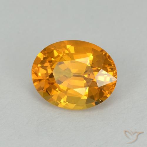 Zafiro Dorado oscuro natural de 1.15 ct, Ovalada, VVS
