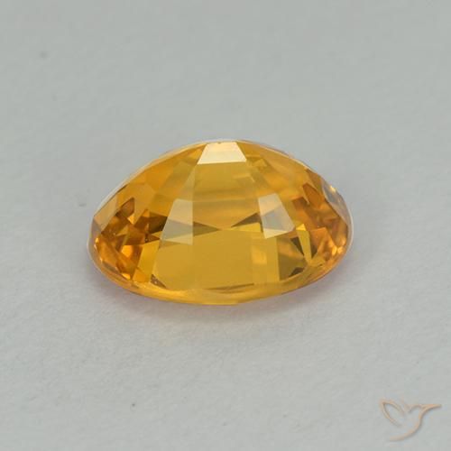 Zafiro Dorado oscuro natural de 1.15 ct, Ovalada, VVS