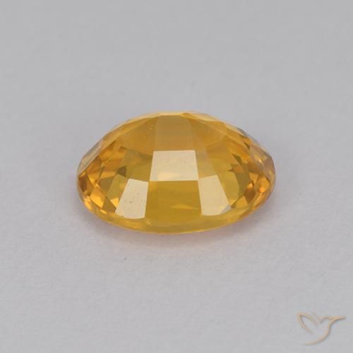 Zafiro Dorado oscuro natural de 1.11 ct, Ovalada, VVS